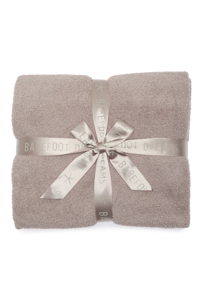 CozyChic® Stacked Rib Border Throw Blanket, Main, color, NICKEL