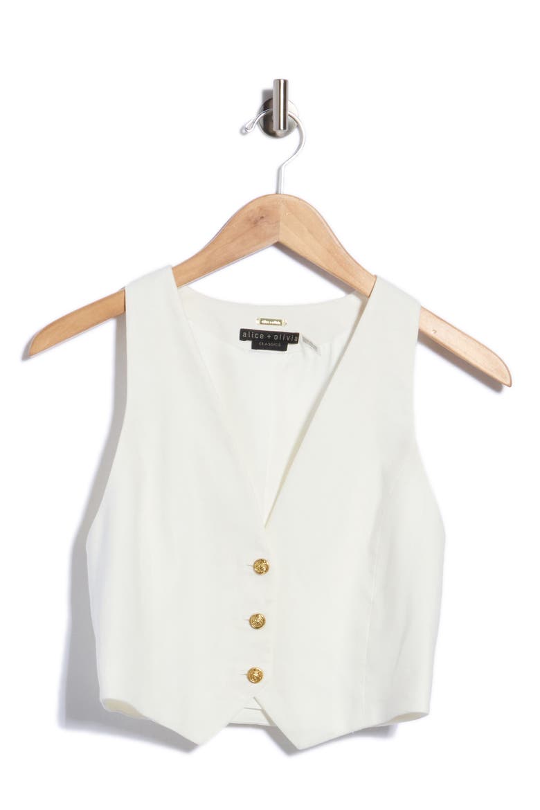 Donna Cropped Vest, Alternate, color, OFF WHITE