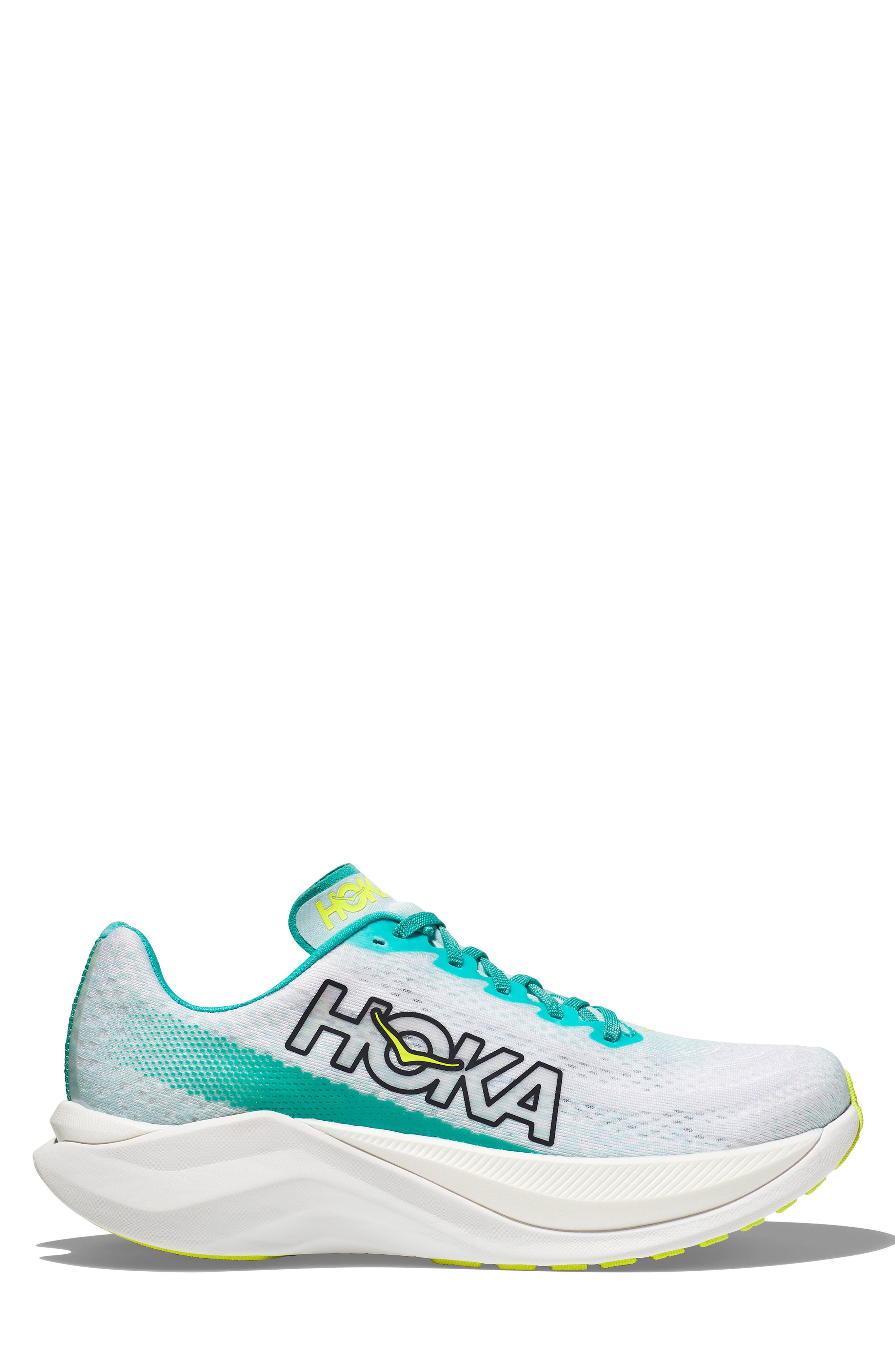 HOKA Mach X Running Shoe, Alternate, color, White / Blue Glass