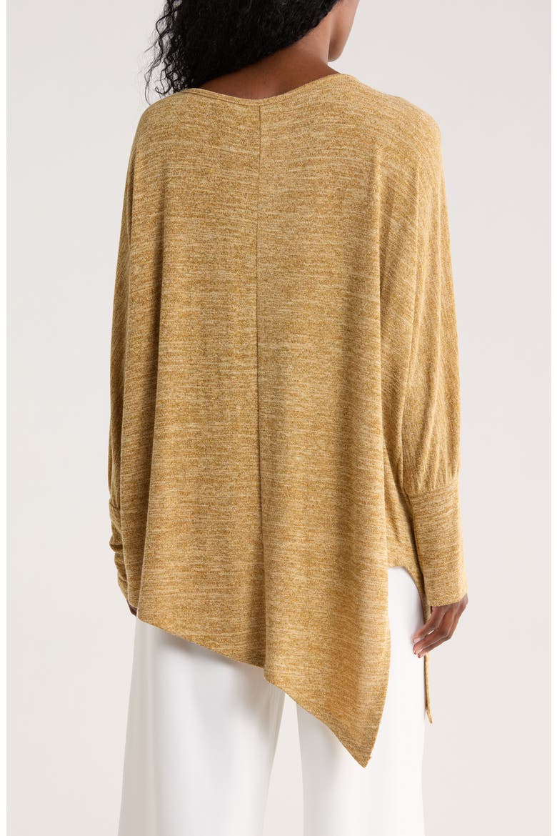 Long Sleeve Asymmetrical Hem Tunic Knit Top, Alternate, color, MUSTARD