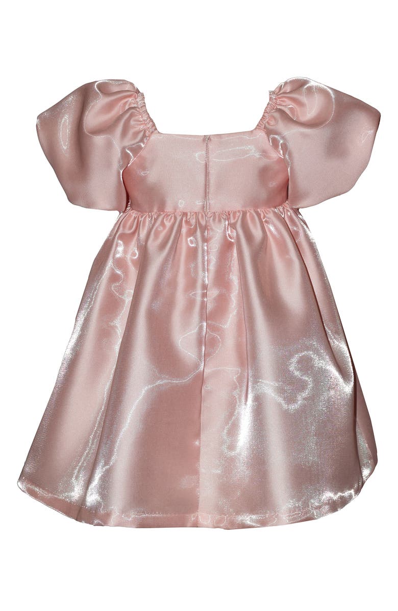 Iris 
Ivy Kids
 Metallic Mikado Dress, Alternate, color, Peach