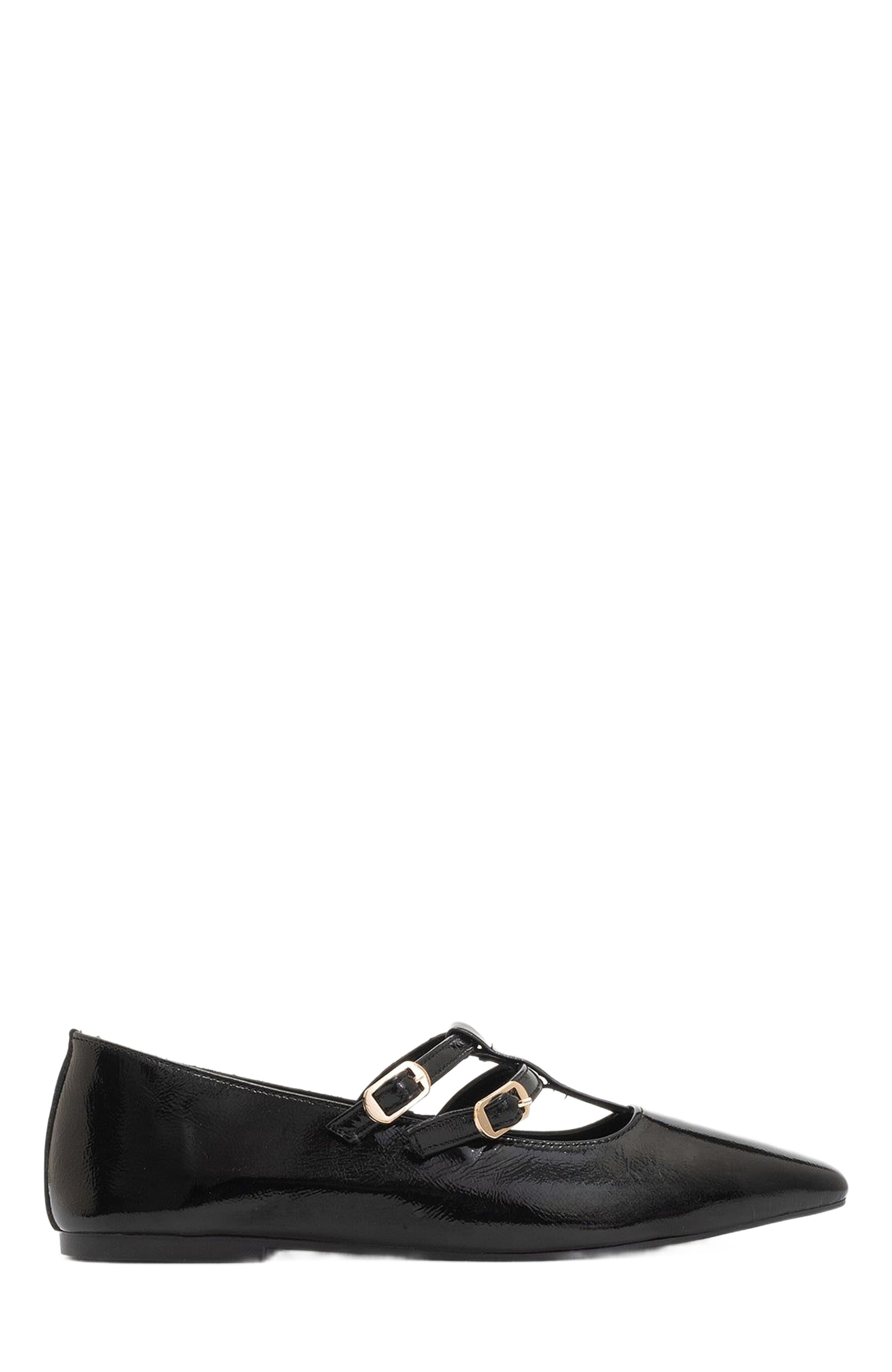 Forever & Always Shoes Starling Leather Mary Jane Flats, Main, color, Black Patent Leather