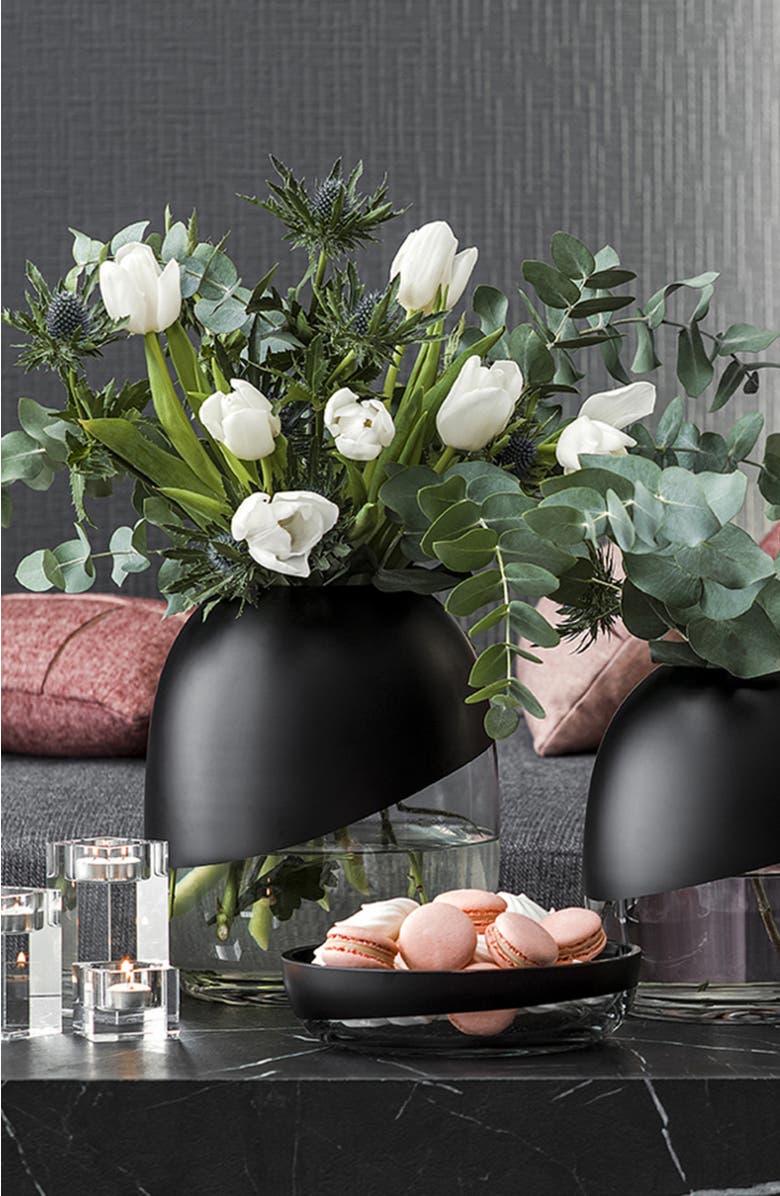 Togas Ayres Flower Vase, Alternate, color, Black