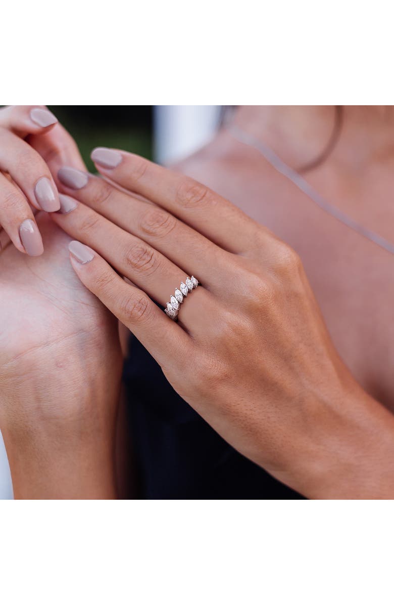 DELMAR Marquise Cut Lab Created Moissanite Ring, Alternate, color, 