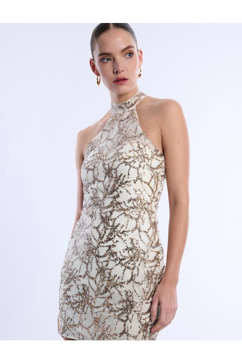 Mock Neck Embellished Mini, Alternate, color, Jasmine
