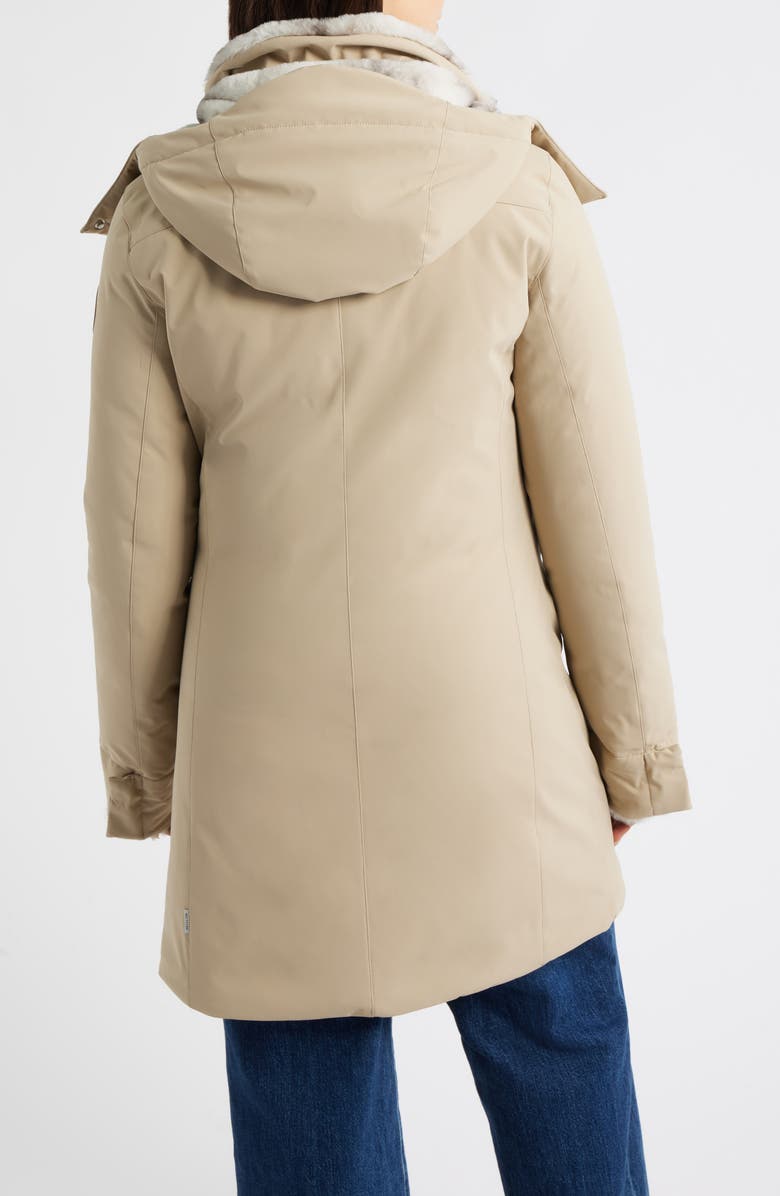 Save The Duck Samantah Faux Fur Lined Water Resistant Hooded Parka, Alternate, color, Stone Beige