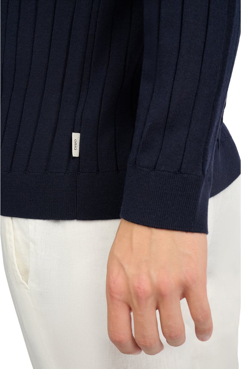 Onia Extra Fine Merino Wool Crewneck Sweater, Alternate, color, Midnight