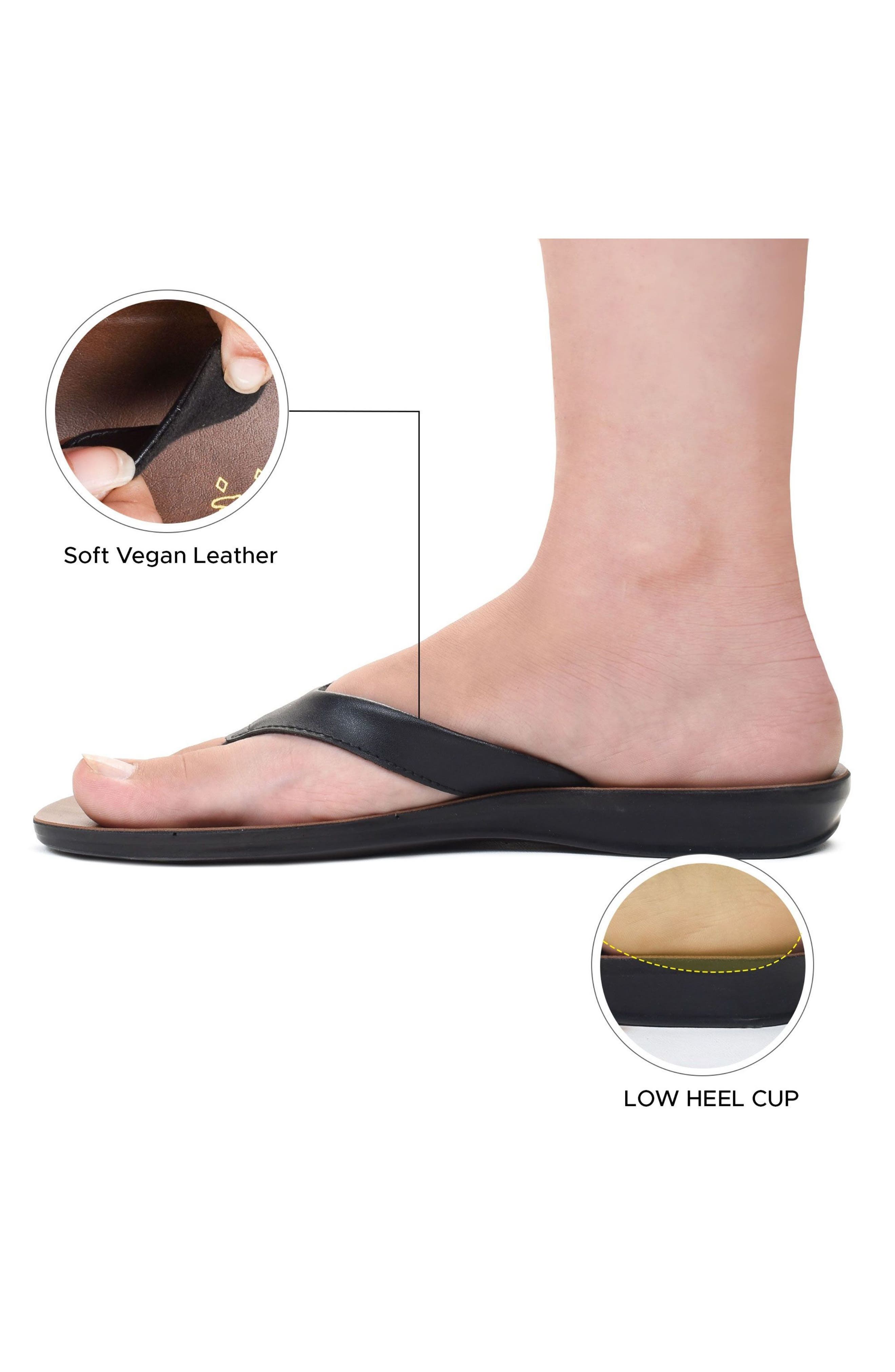 AEROSOFT Capri Comfortable Flip-Flop, Alternate, color, Black