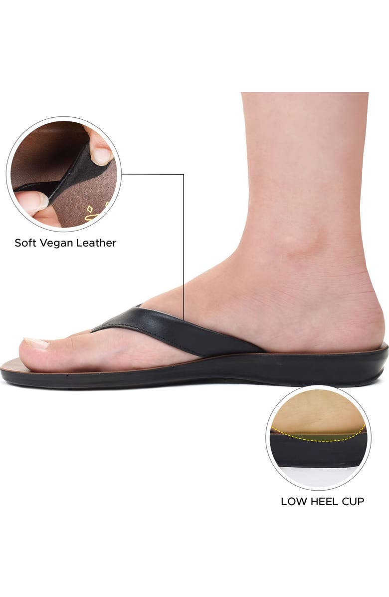 AEROSOFT Capri Comfortable Flip-Flop, Alternate, color, Black