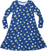 Bellabu Bear Kids' Hanukkah Cookies Long Sleeve Dress