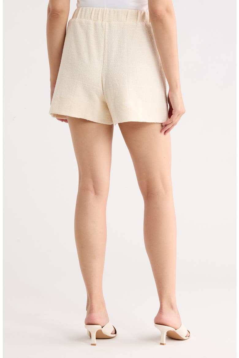 Cotton Blend Pull-On Shorts, Alternate, color, OFF WHITE