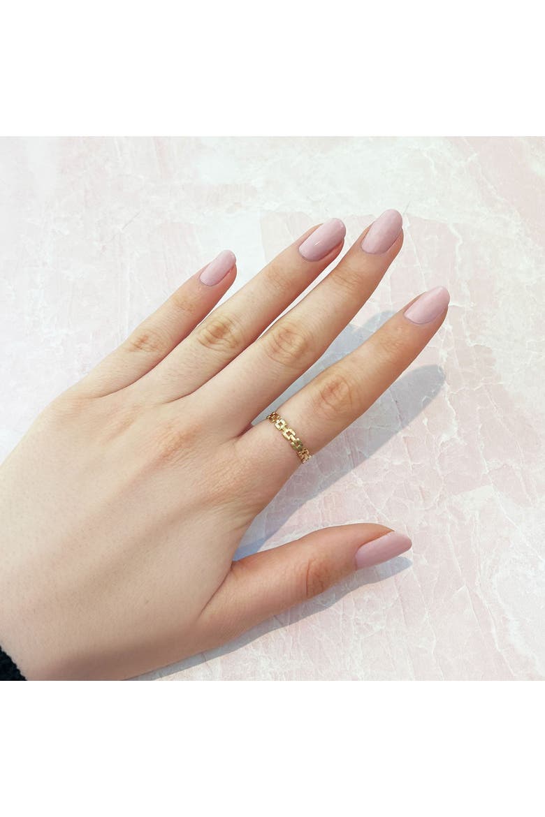 Square Link Ring, Alternate, color, Yellow Gold