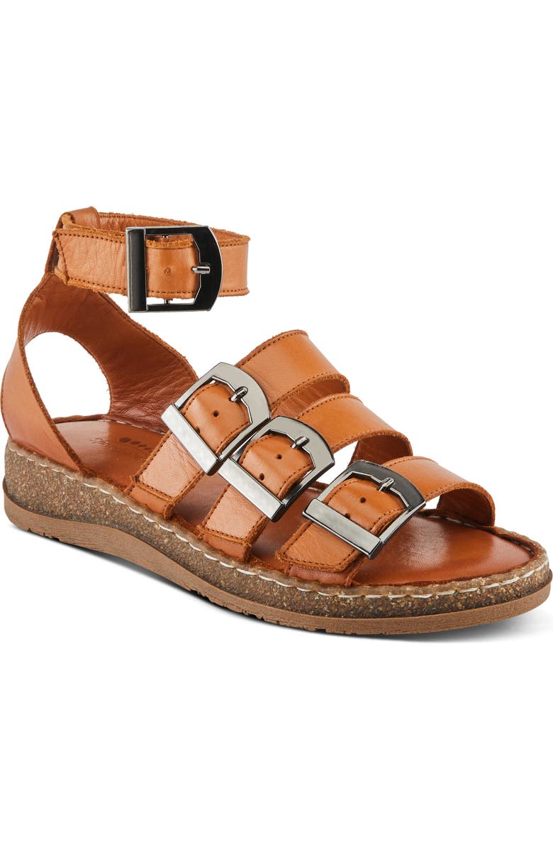 Spring Step Alexcia Ankle Strap Sandal, Main, color, Camel