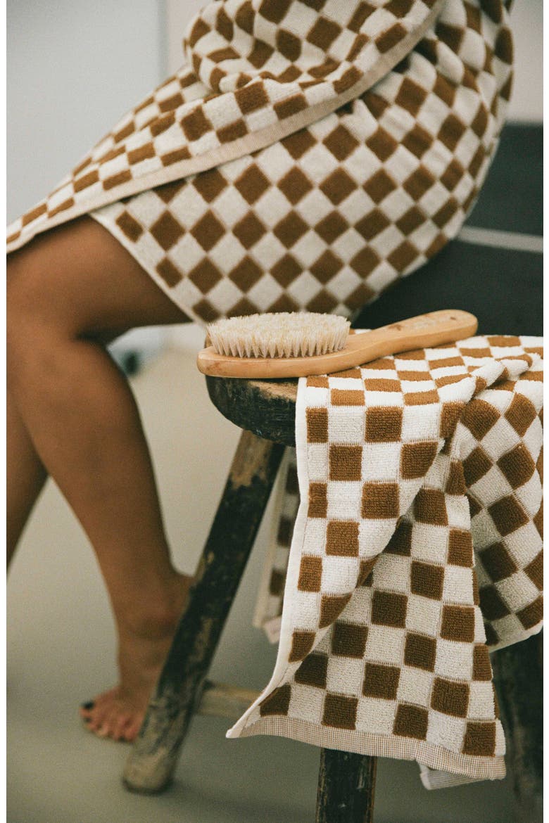 Mate Checkered Bath Towel, Alternate, color, BRUSH
