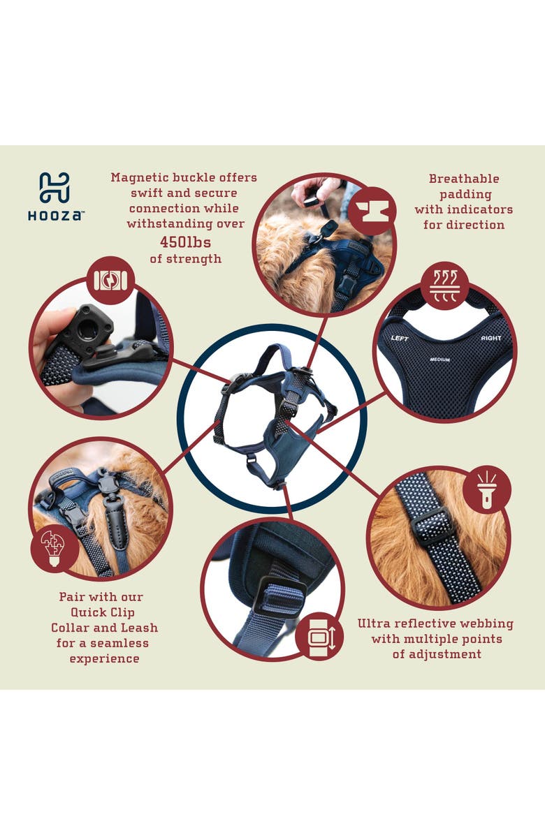 HOOZA Control Harness Black Large Dog Outdoor, Adjustable, Breathable, Alternate, color, Black