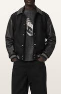 AllSaints Vanson Wool & Leather Bomber Jacket