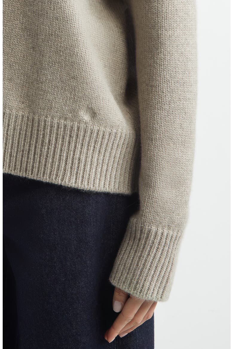 Pia Oversize Cashmere Crewneck Sweater, Alternate, color, STONE MELANGE