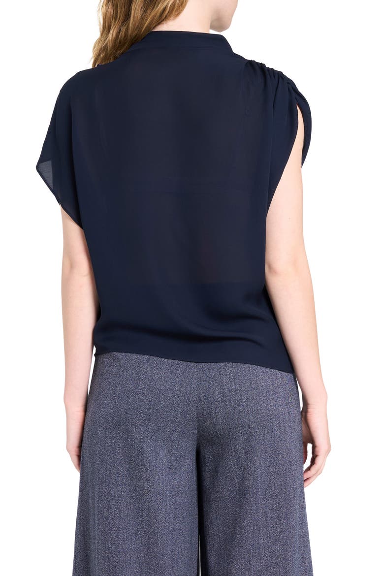 Wish You Would Stretch Silk Top, Alternate, color, MIDNIGHT