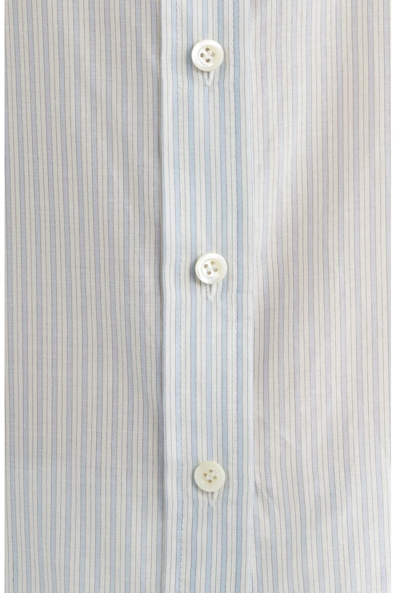 The Boardwalk Stripe Short Sleeve Cotton & Silk Button-Up Shirt, Alternate, color, OCEAN BLUE MULTI