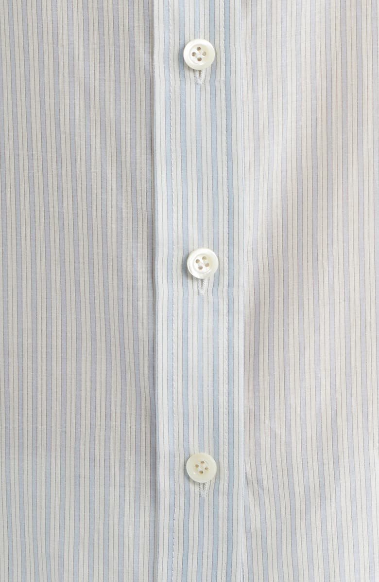 FRAME The Boardwalk Stripe Short Sleeve Cotton & Silk Button-Up Shirt, Alternate, color, 