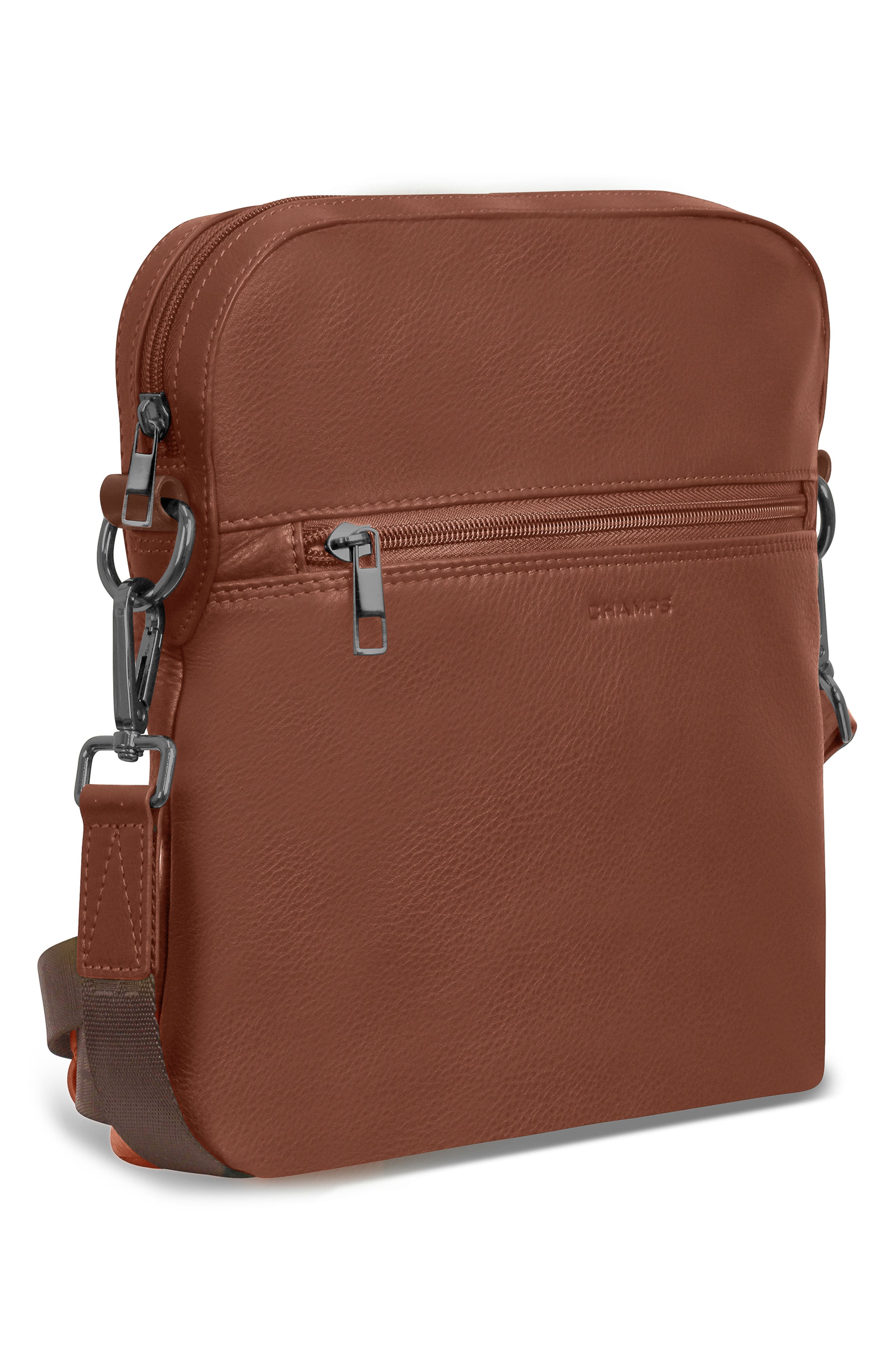 CHAMPS Onyx Leather Crossbody Bag, Alternate, color, Brown