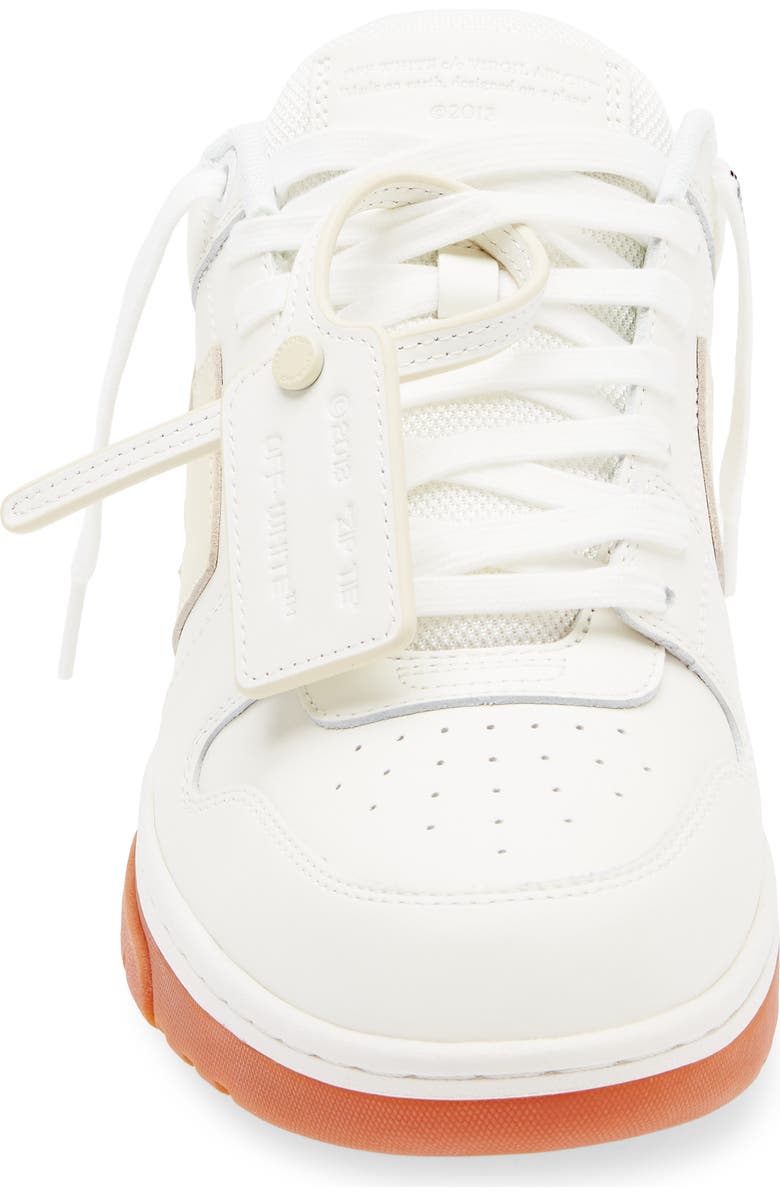 Off-White Out Of Office Leather Sneaker, Alternate, color, Beige And White