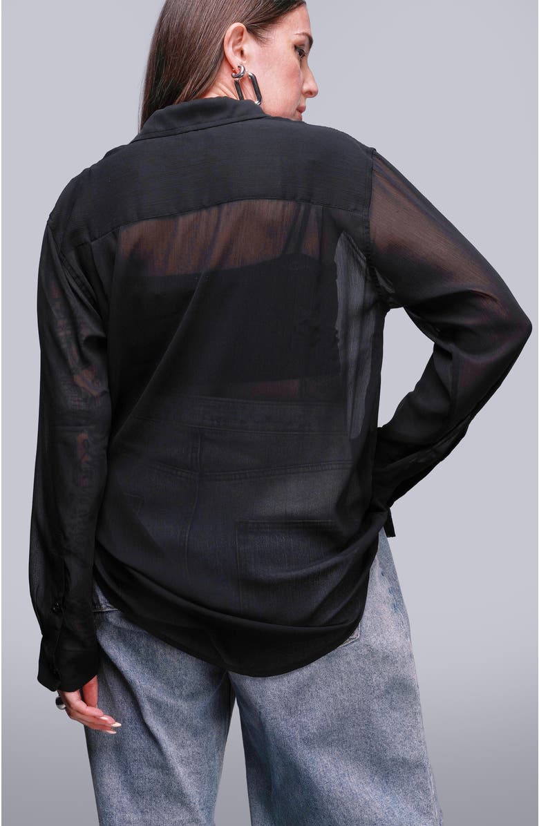 WILDFANG The Empower Long Sleeve Button Up, Alternate, color, Black