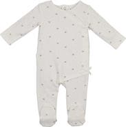 Manière Bow Wrap Cotton Blend Footie