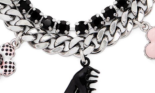 Marc Jacobs Mini Icon Dot Charm Bracelet In Metallic