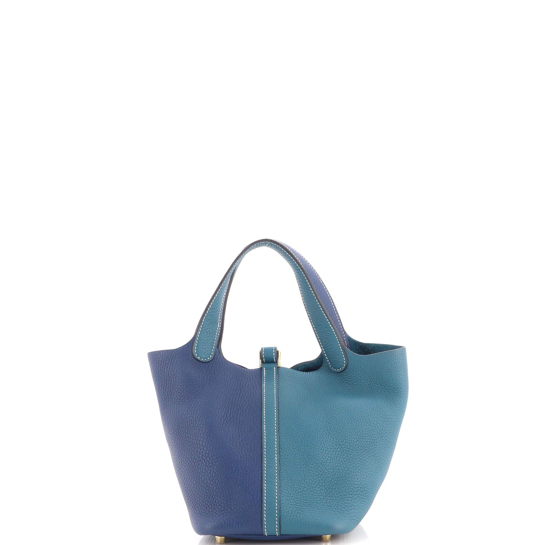 Casaque Picotin Lock Bag Clemence PM, Alternate, color, Blue