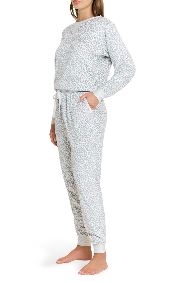 Honeydew Simply Cozy Velour Pajamas, Alternate, color, Snowleopard
