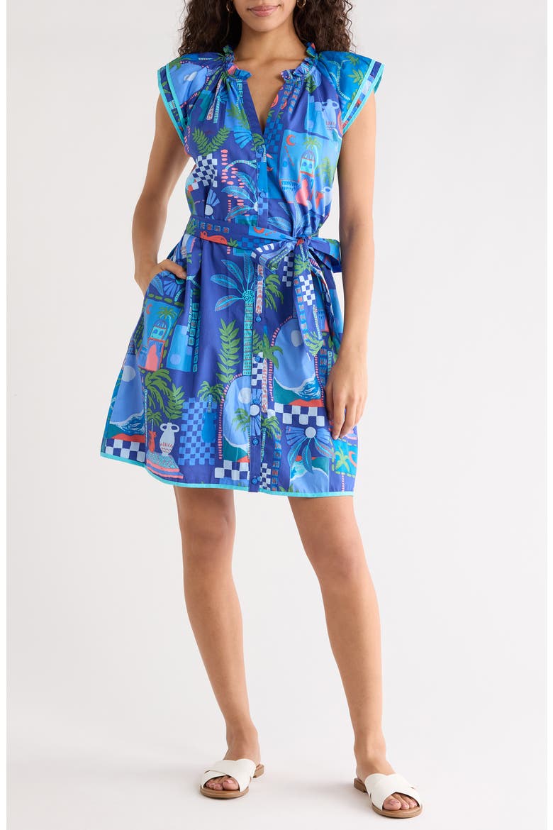 Punta Alta Olera Shift Dress, Main, color, COBALT-COMBO