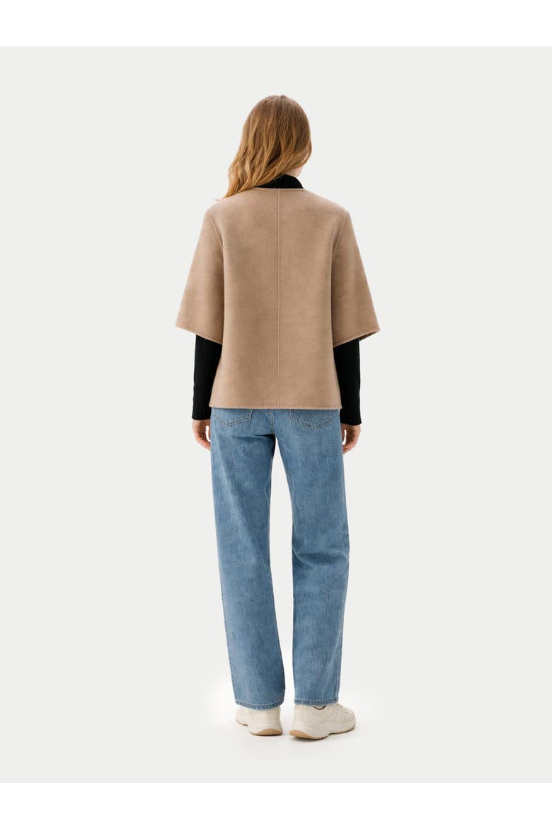 Patch Pocket Cashmere Poncho Jacket, Alternate, color, dark navy
