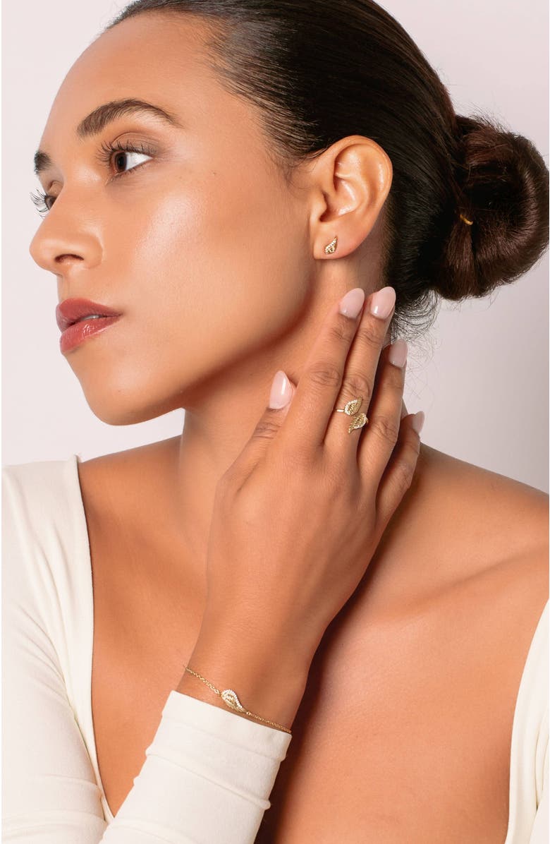 Rizen Jewelry Divine Wings Ring, Alternate, color, 18K Gold Plated
