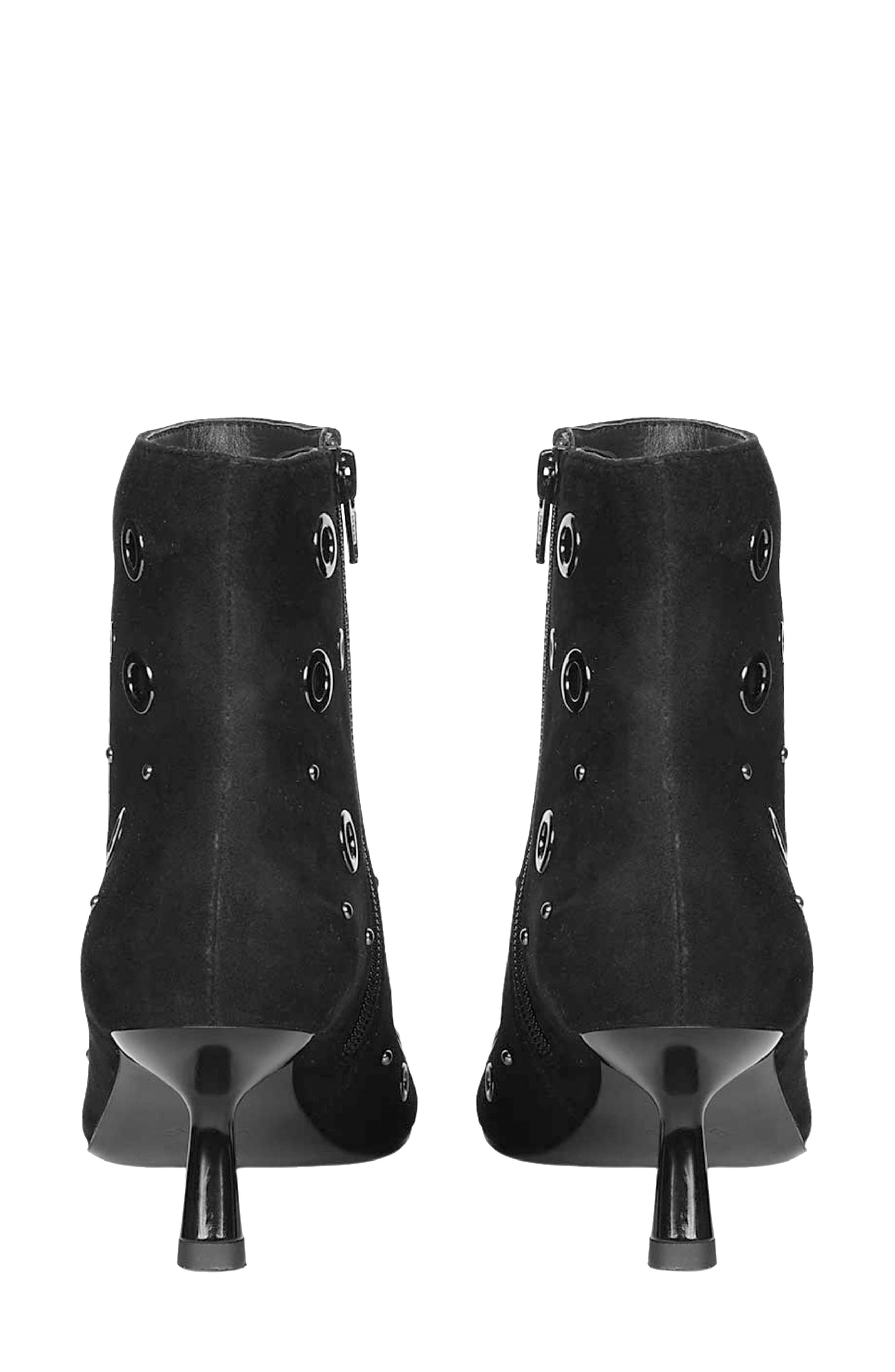 SAINT G Uru Pointed Toe Bootie, Alternate, color, Black Suede