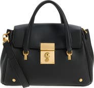 Thom Browne Small Bolton Soft Pebble Grain Leather Top Handle Bag