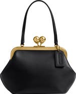 COACH Kisslock Frame Leather Bag