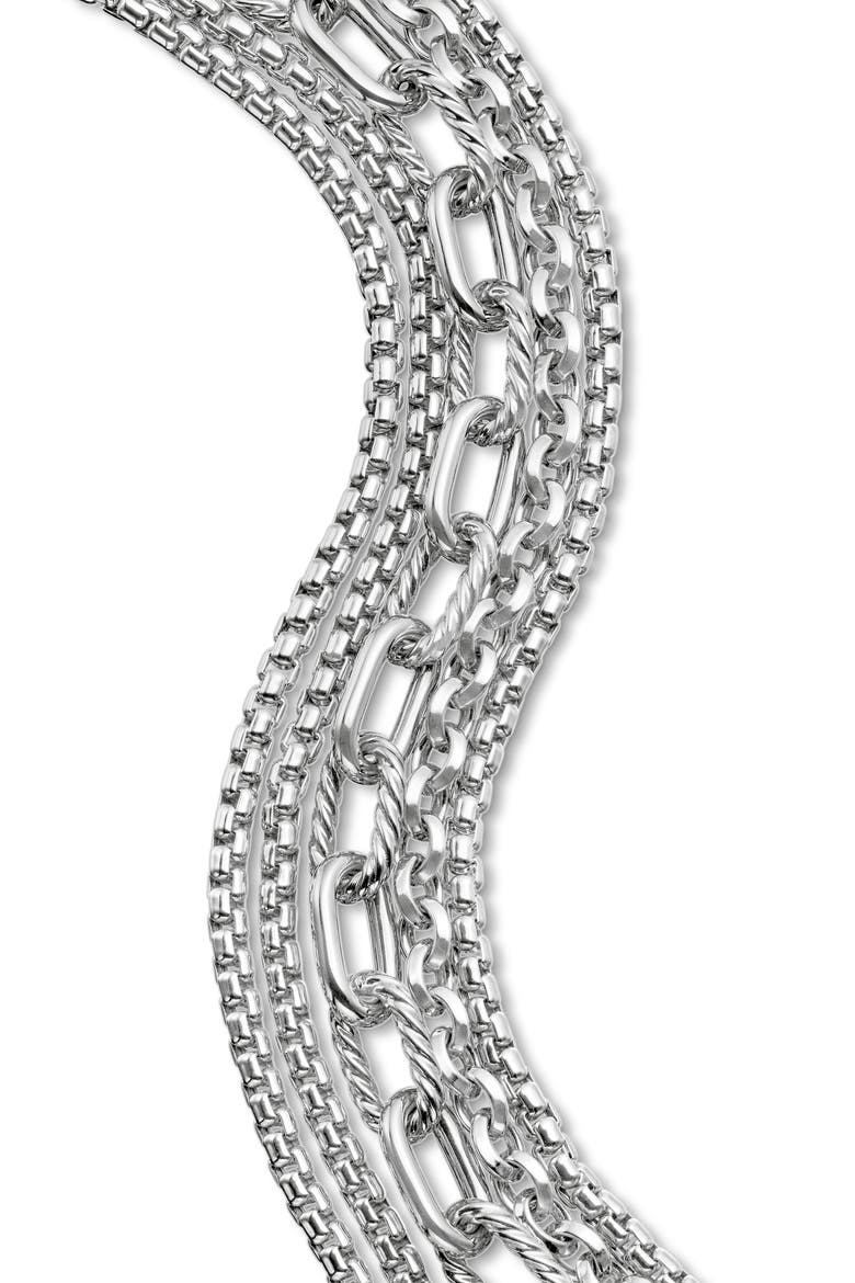Multi-Row Chain Bracelet, Alternate, color, SILVER
