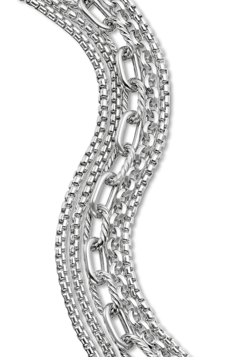 David Yurman Multi-Row Chain Bracelet, Alternate, color, Silver