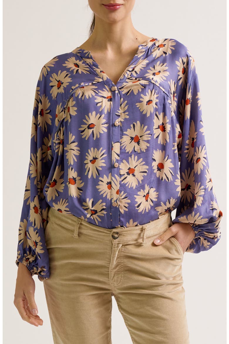 Madeleine Maternity & Nursing Blouse, Alternate, color, Cornflower Blue
