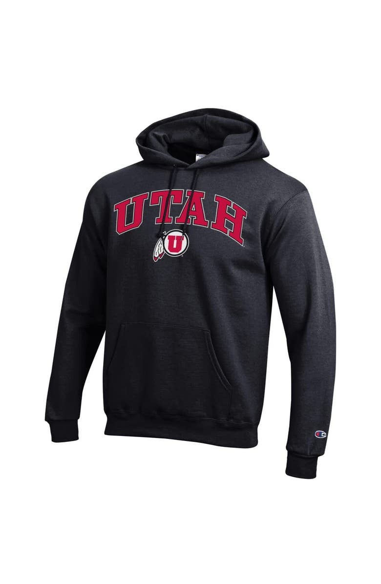 Champion Men's Champion  Black Utah Utes Arch Over Logo Pullover Hoodie, Alternate, color, Black