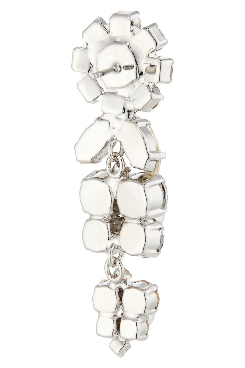 Daisy Cluster Crystal & Faux Pearl Drop Earrings, Alternate, color, CRYSTAL/ PEARL