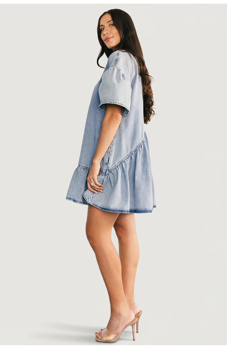 Baltic Børn Laguna Short Dress, Alternate, color, Light Wash