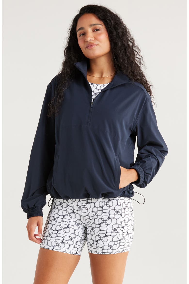 Club Half Zip Pullover, Main, color, NAVY SAPPHIRE