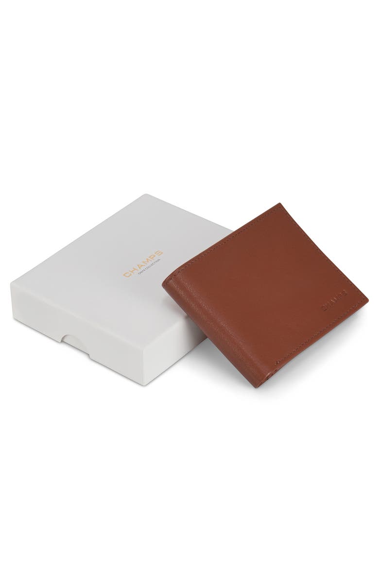 CHAMPS Onyx ID Flap Leather Bifold Wallet, Alternate, color, Brown