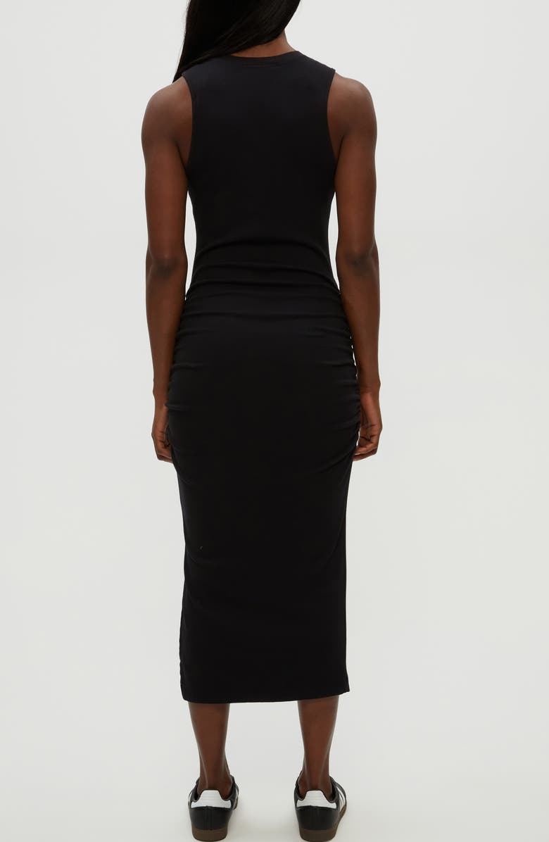 Michael Stars Samira Sleeveless Henley Midi Dress, Alternate, color, Black