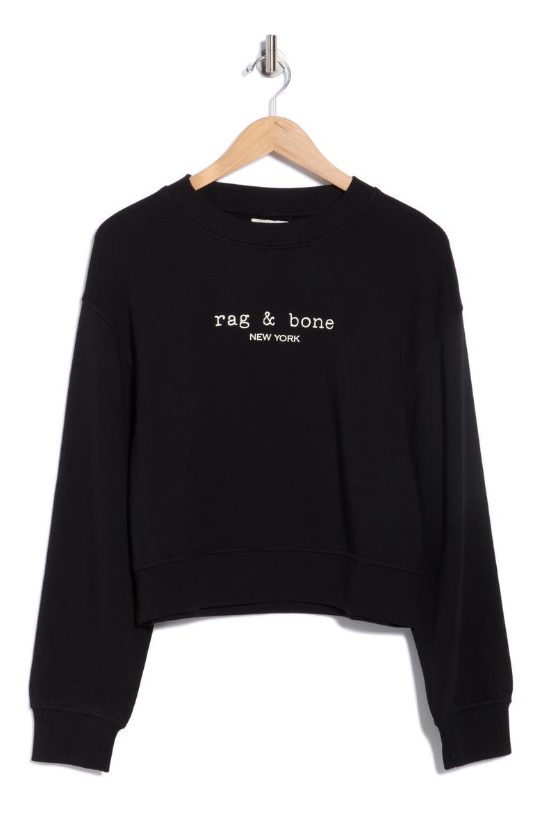 Logo Terry Sweatshirt, Alternate, color, BLACK
