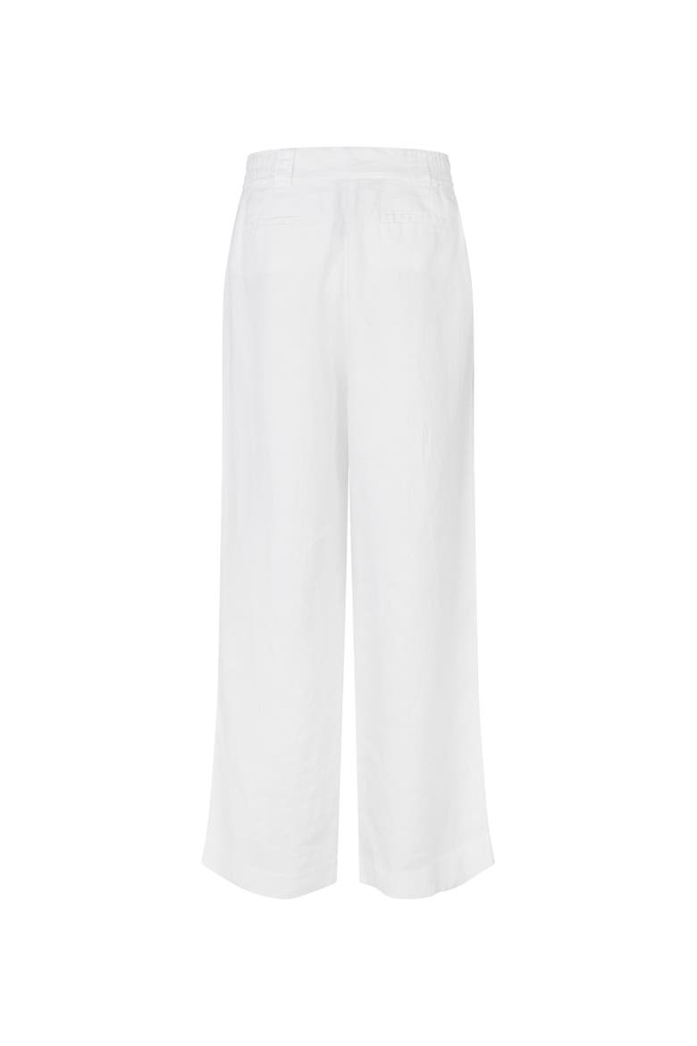 Mapriselle Wide-Leg Linen Trousers, Alternate, color, White