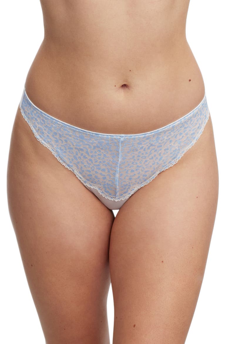Rouse Lace Thong, Main, color, WHITE/ CRYSTAL BLUE