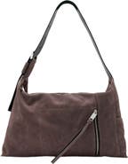 AllSaints Medium Alba Suede Shoulder Bag